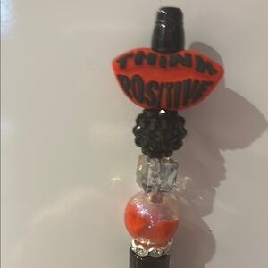 Think Positive Beaded Pen